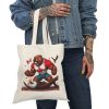 Canada Beaver vs. Bald Eagle Tote Bag - Canadian Themed Eco-Friendly Canvas Bag - Image 4