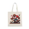 Canada Beaver vs. Bald Eagle Tote Bag - Canadian Themed Eco-Friendly Canvas Bag - Image 2