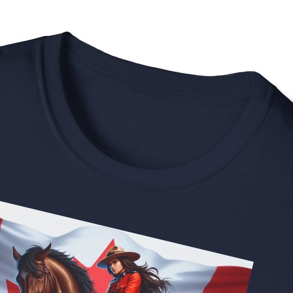 Canadian Woman Mountie Stomping on Uncle Sam Graphic Tee - Image 11