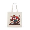 Canada Beaver vs. Bald Eagle Tote Bag - Canadian Themed Eco-Friendly Canvas Bag - Image 3